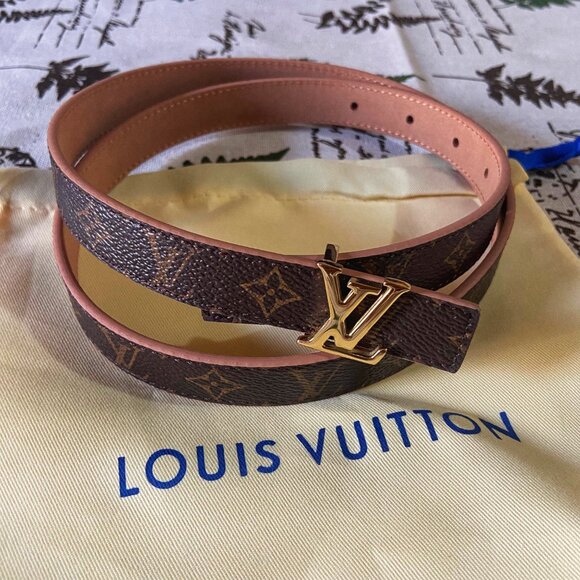 Louis Vuitton Monogram Reversible Belt Pink & Brown 80cm / 32in 🌸 - Picture 1 of 6